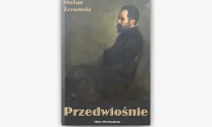 Portret Stefana Żeromskiego na okładce książki "Przedwiośnie".