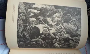 Ilustracja z "Pana Tadeusza" przedstawiająca scenę batalistyczną z postaciami w strojach z epoki.