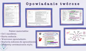 Zestaw materiałów do pisania opowiadań: schematy, listy kontrolne, przykłady i diagramy elementów stylu.