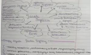 Mapa myśli przedstawiająca Jacka Soplicę, jego relacje i role w "Panu Tadeuszu".