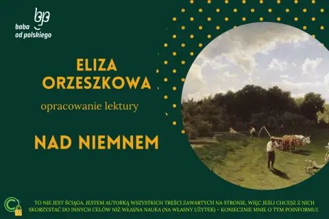 Obraz przedstawia malowniczy krajobraz z pracującymi na polu ludźmi i wołami.