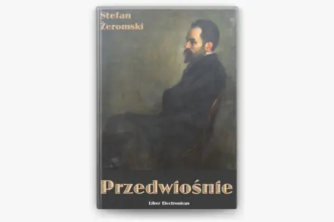 Portret Stefana Żeromskiego na okładce książki "Przedwiośnie".