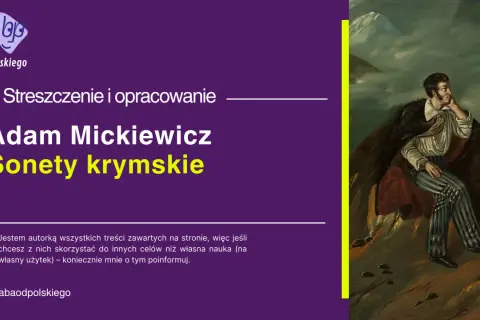 Portret Adama Mickiewicza na tle górskiego krajobrazu.