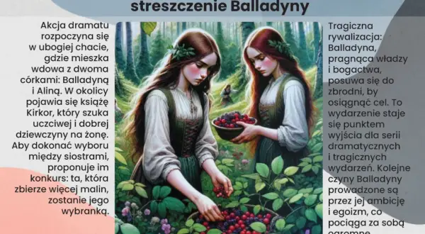 Dwie młode kobiety w strojach ludowych zbierają maliny w lesie.