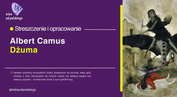 Mroczny obraz przedstawiający postać Śmierci na koniu, z kosą, nad leżącymi ludźmi.