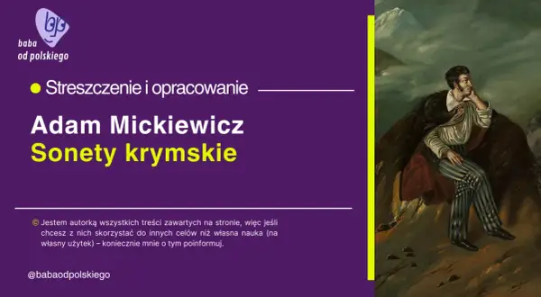 Portret Adama Mickiewicza na tle górskiego krajobrazu.
