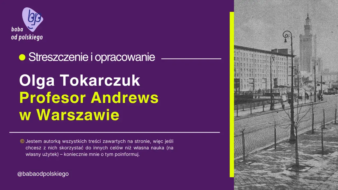 Warszawski krajobraz z Pałacem Kultury i Nauki w tle, obok tekst z tytułem artykułu.