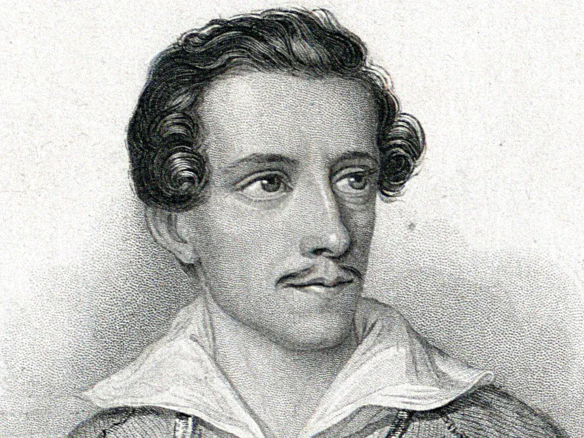 Portret Juliusza Słowackiego, polskiego poety epoki romantyzmu.