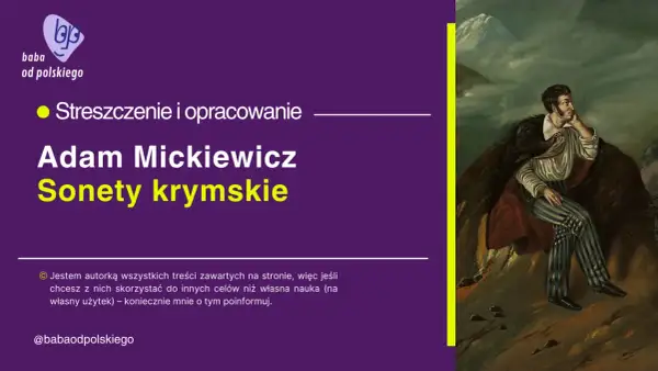 Portret Adama Mickiewicza na tle górskiego krajobrazu.